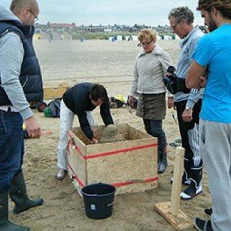 Zandsculpturen bouwen